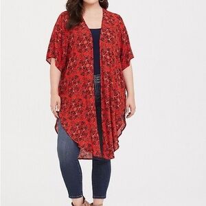 OFFERS PLS! Torrid Floral Red Kimono